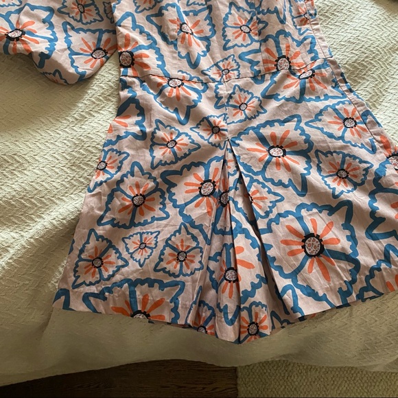 Anthro Atelier one sleeve Nadia floral romper lavender purple M - Picture 11 of 15